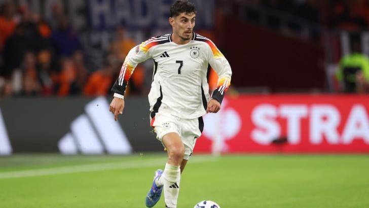Germany forward Kai Havertz on the ball